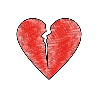 Kalp, aşk tutku ve romantik Tema izole tasarım vektör çizim