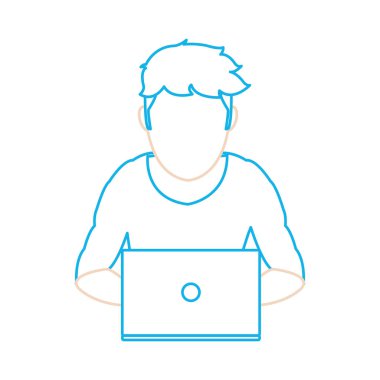 dizüstü bilgisayar tasarımı ile çocuk