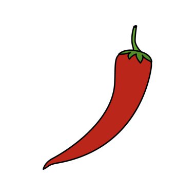 Biber sebze sağlıklı ve organik gıda Tema izole tasarım vektör çizim