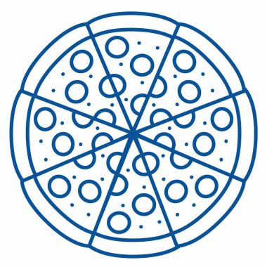 Fast food ve kentsel menü Tema izole tasarımı vektör çizim pizza simgesi