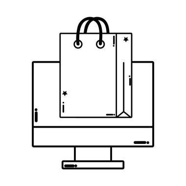 satır ekran cromputer teknolojisi ile alışveriş çantası