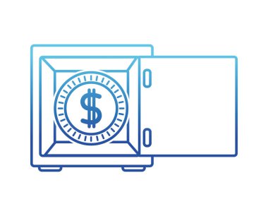 Mavi çizgili sikke Pezosu sembolünün içinde güçlü bir kutu ile