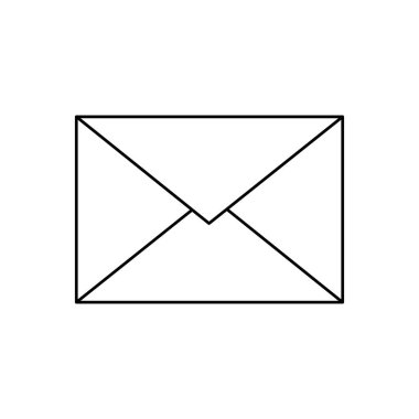 E-posta mektup ve mesaj Tema izole tasarım vektör çizim zarf