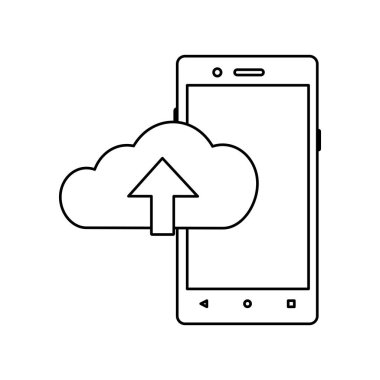 Smartphone aygıt becerikli alet ve teknoloji Tema izole tasarım vektör çizim
