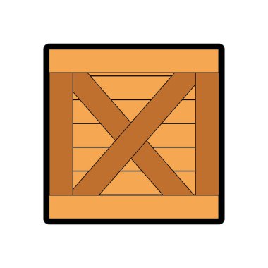 Teslimat nakliye ve lojistik Tema izole tasarım vektör çizim kutusu