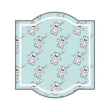 Ayılı çizgi film çerçevesi