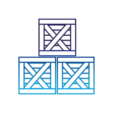 Teslimat nakliye ve lojistik Tema izole tasarım vektör çizim kutusu