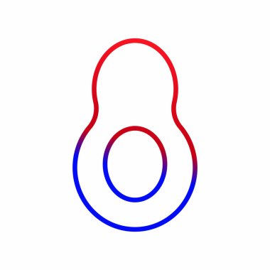 İzole avokado tasarım