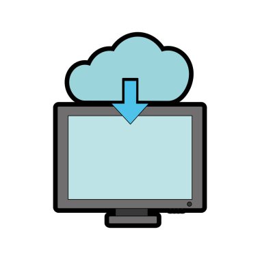 Bilgisayar aygıtı becerikli alet ve teknoloji Tema izole tasarım vektör çizim