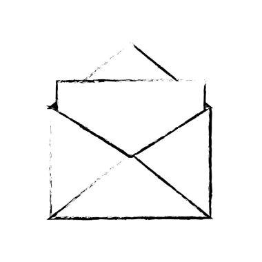 E-posta mektup ve mesaj Tema izole tasarım vektör çizim zarf