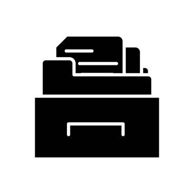 siluet dolap dosyası klasör belge arşivi ile