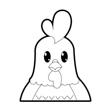 Anahat çok güzel horoz sevimli hayvan karakter