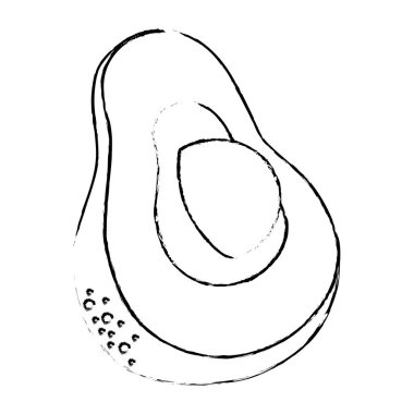 İzole avokado tasarım