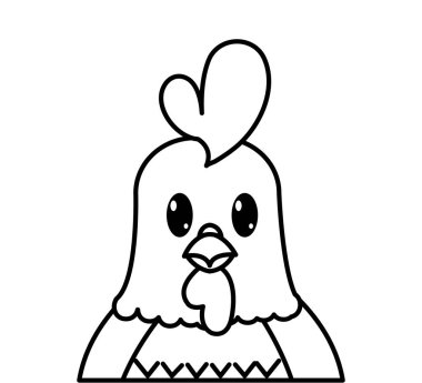 satır çok güzel horoz sevimli hayvan karakteri