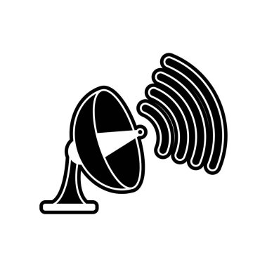 Anten sinyal yayın ve internet Tema izole tasarım vektör çizim