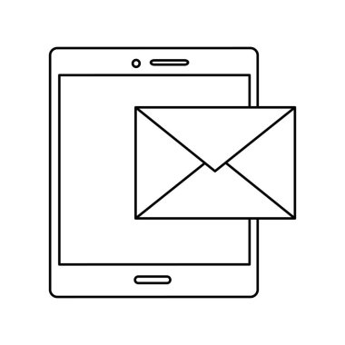 Tablet cihaz becerikli alet ve teknoloji Tema izole tasarım vektör çizim