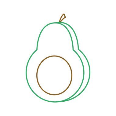 Avokado sebze sağlıklı ve organik gıda Tema izole tasarım vektör çizim