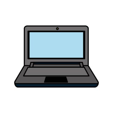 Laptop-in aygıt becerikli alet ve teknoloji Tema izole tasarım vektör çizim