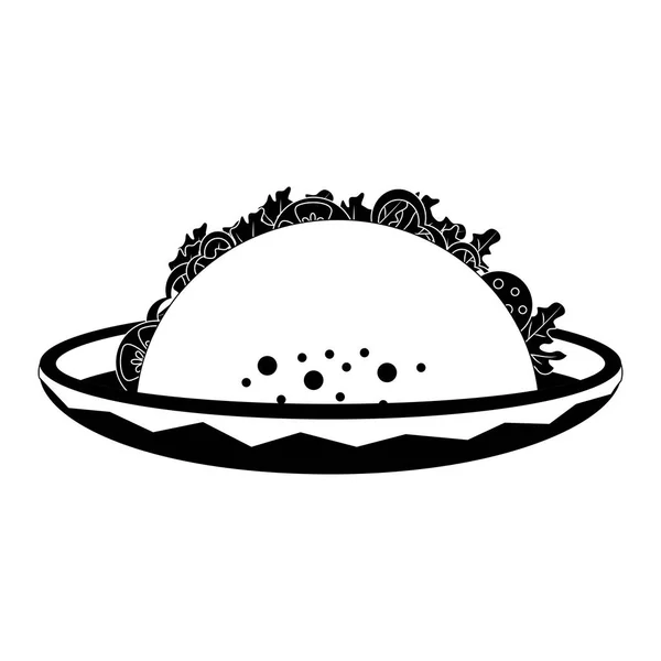 Conception de taco isolé — Image vectorielle