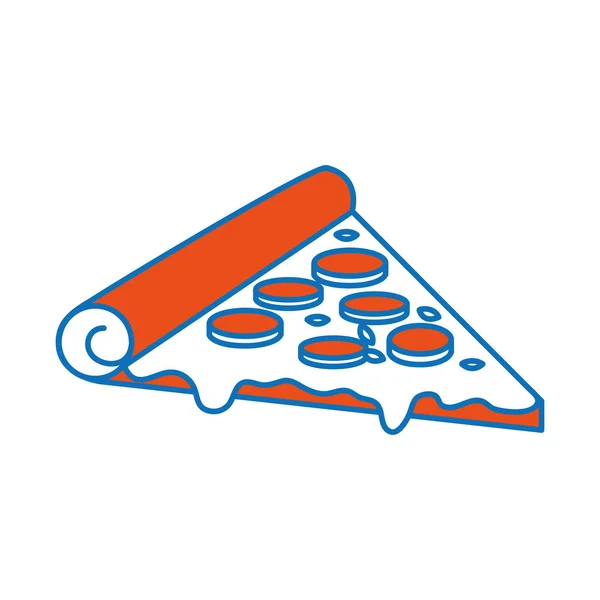 Diseño de pizza aislada — Vector de stock