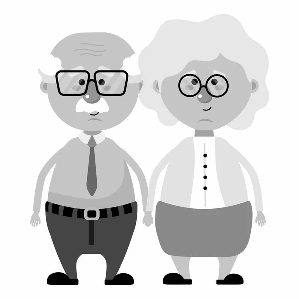 Conception de dessin animé grands-parents — Image vectorielle
