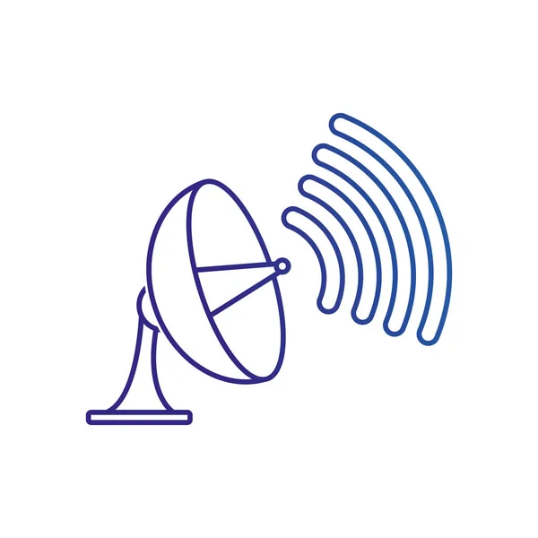 Antenne Der Signalübertragung Und Internet Thema Isolierte Design Vektor Illustration — Stockvektor