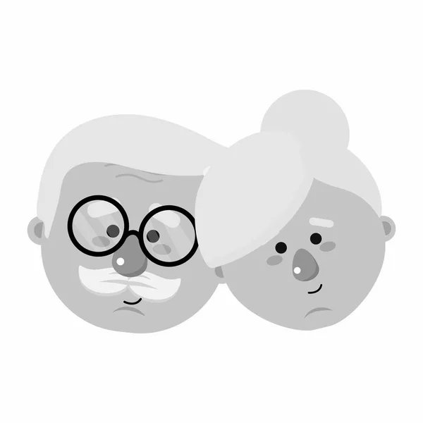 Abuelos diseño de dibujos animados — Vector de stock