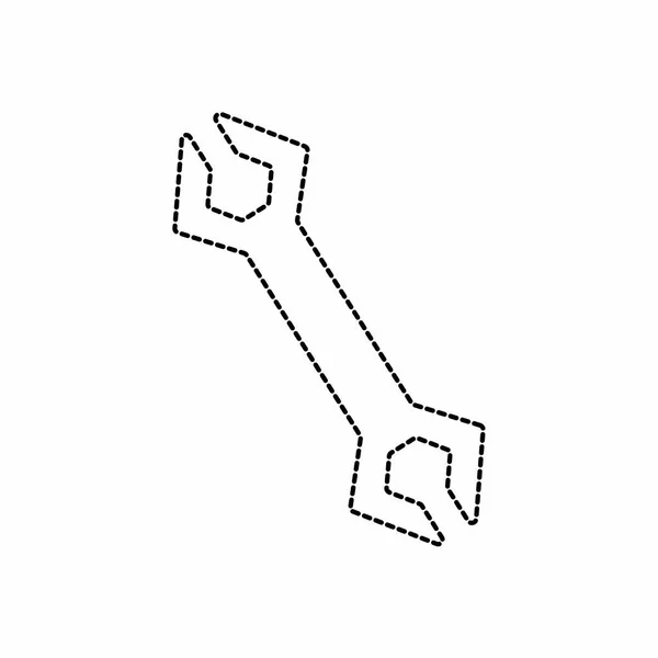 Isolierte Schraubenschlüssel-Konstruktion — Stockvektor