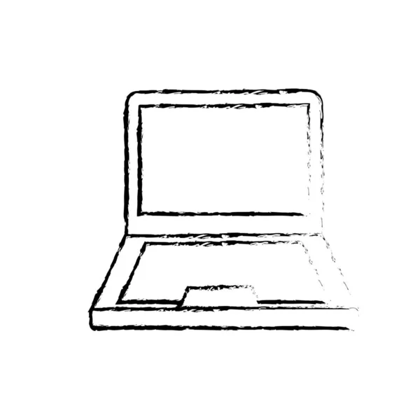Progettazione del computer portatile isolato — Vettoriale Stock