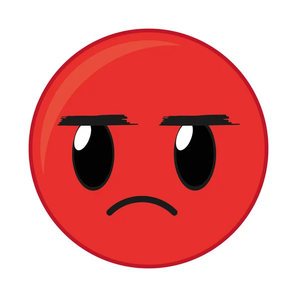 Sinir bozucu yüz jest emoji ifade — Stok Vektör