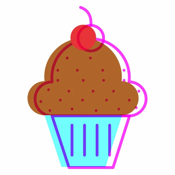 Diseño de muffin aislado — Archivo Imágenes Vectoriales