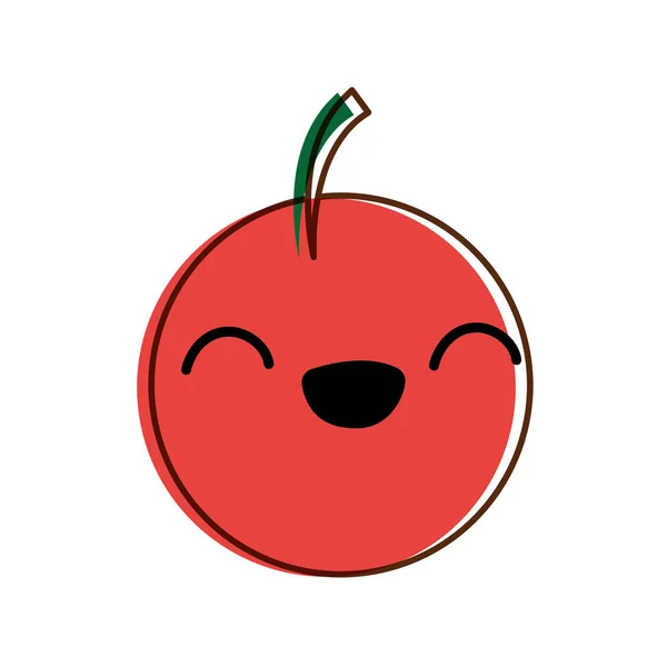 Cherry Ovoce Zdravé Ekologické Potraviny Téma Izolované Design Vektorové Ilustrace — Stockový vektor
