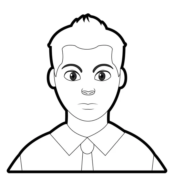 Contour utilisateur homme avec design de chemise élégante — Image vectorielle