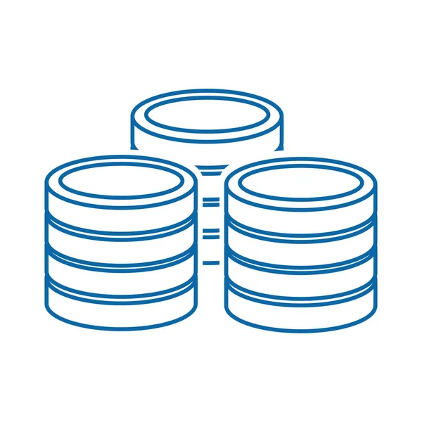 Veri Merkezi barındırma web ve Tema izole tasarım vektör çizim temel