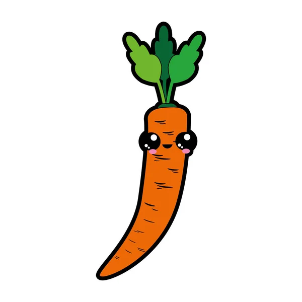 Морковь Овощей Здоровой Органической Пищи Тема Изолированный Дизайн Векторная Иллюстрация — стоковый вектор