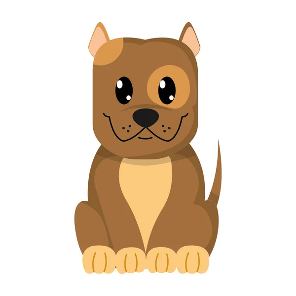 Cão feliz colorido personagem animal bonito —  Vetores de Stock