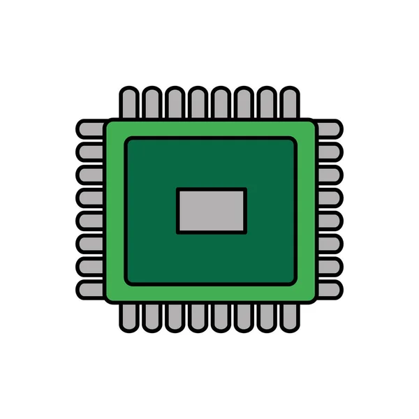 Processor Van Apparaat Gadget Technologie Geïsoleerde Themaontwerp Vectorillustratie — Stockvector