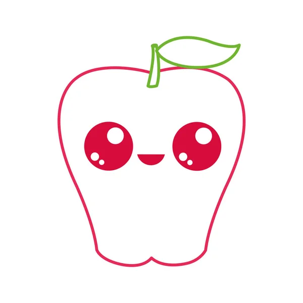 Diseño de manzana aislada — Vector de stock