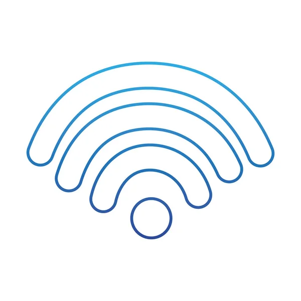 Försämrade linje digital wifi anslutning ikonen signal — Stock vektor