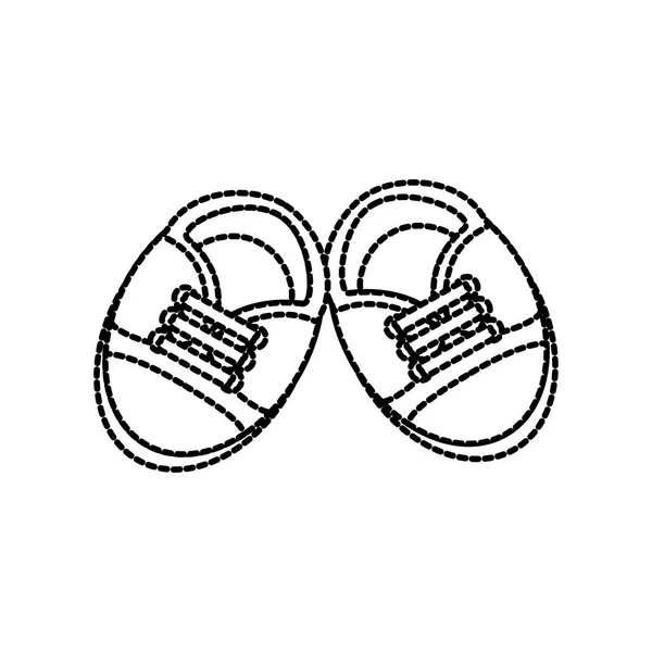 Conception de chaussures bébé — Image vectorielle