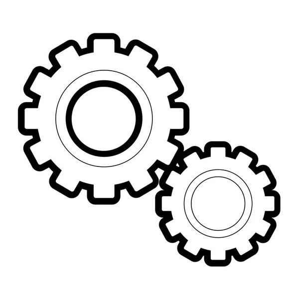 Línea industria engranajes tecnología de proceso — Archivo Imágenes Vectoriales