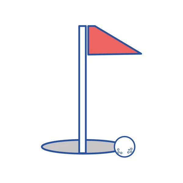Γκολφ Σημαία Του Αθλητισμού Ανταγωνισμού Και Σχεδιασμό Παιχνίδι Για Θέμα — Διανυσματικό Αρχείο