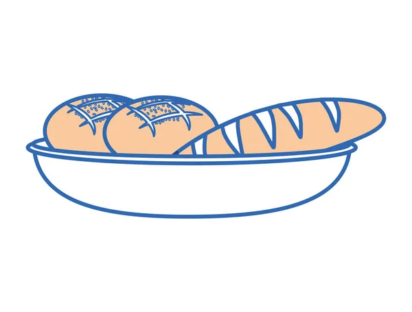 İzole ekmek tasarım — Stok Vektör