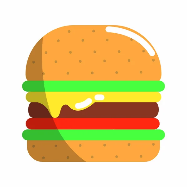 Design de hambúrguer isolado — Vetor de Stock