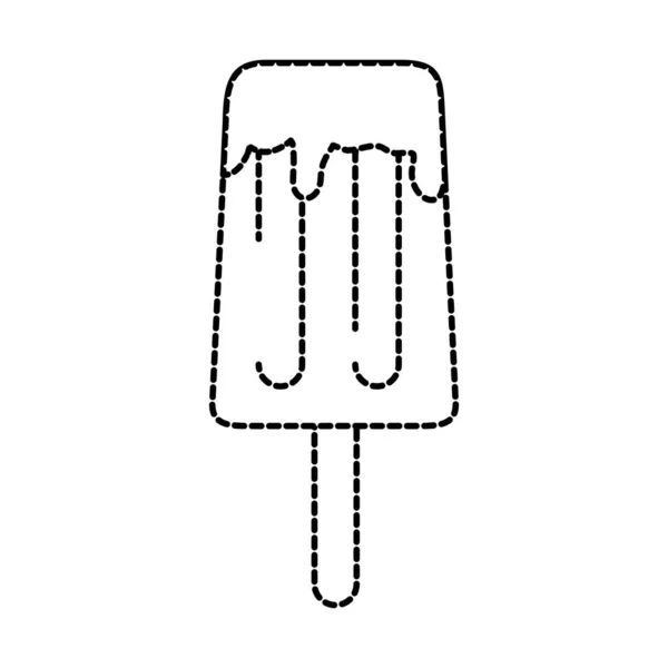 Popsicle Summer Sweet Dessert Food Theme Isolated Design Vector Illustration — Stock Vector