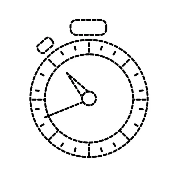 Forma punteada cronómetro temporizador objeto para medir reloj — Vector de stock