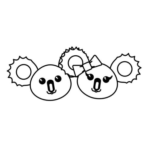 Koala disegno dei cartoni animati — Vettoriale Stock