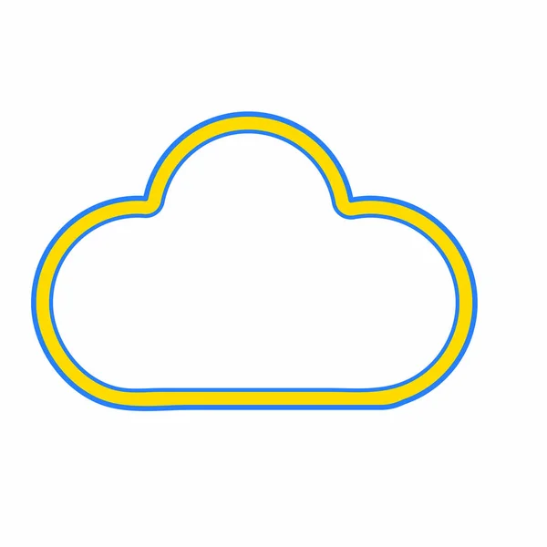 Diseño de nube aislada — Vector de stock