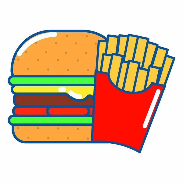 Isoliertes Hamburger-Design — Stockvektor