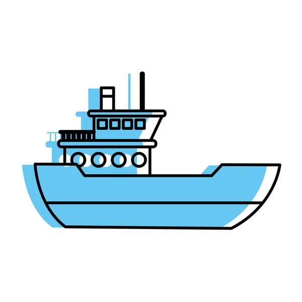 Barco Transporte Vehículo Tema Viaje Diseño Aislado Ilustración Vectorial — Vector de stock